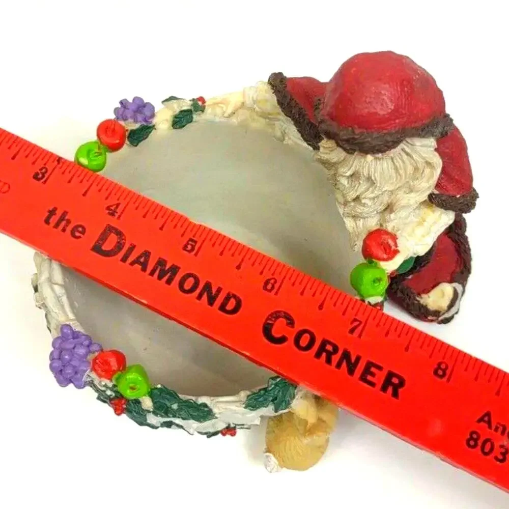 Vintage Potpourri Press Resin Santa Candy Dish with 
